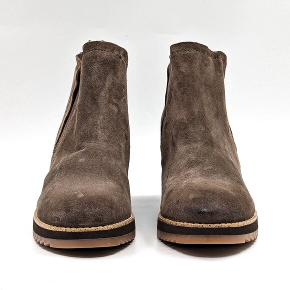 Sofft Women Emeree Taupe Waterproof Suede Flexible Ankle Boots size 11 - Picture 2 of 9